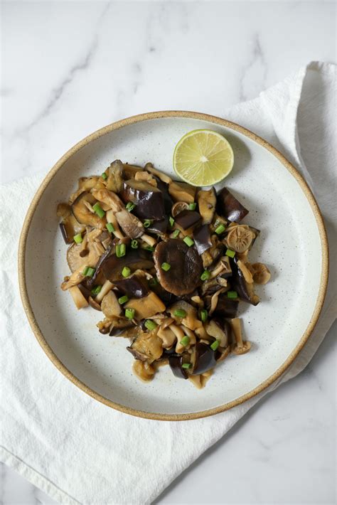 Eggplant Mushroom Toban Yaki .